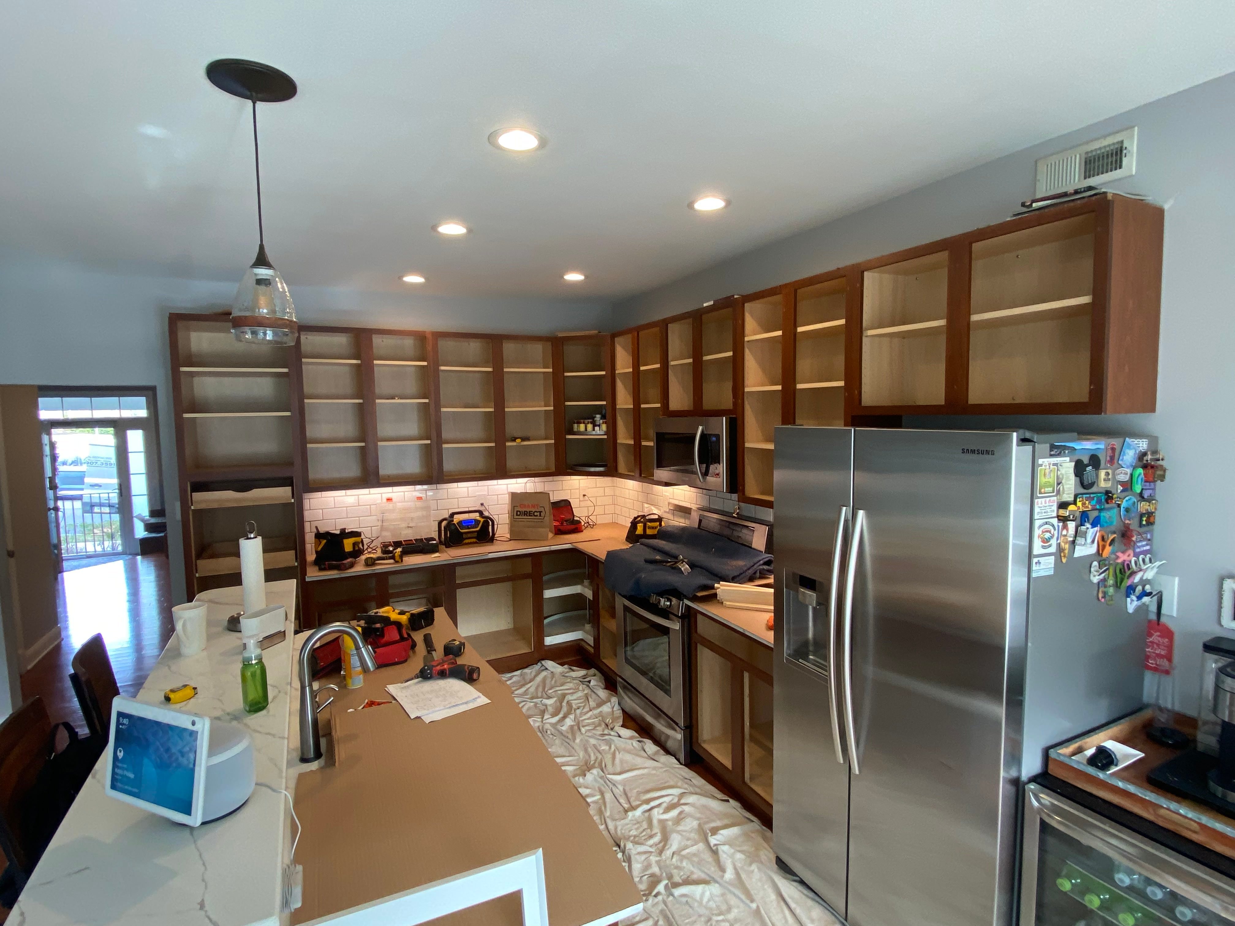 kitchen refacing project before