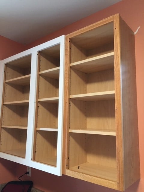 View of the upper cabinet project in progress