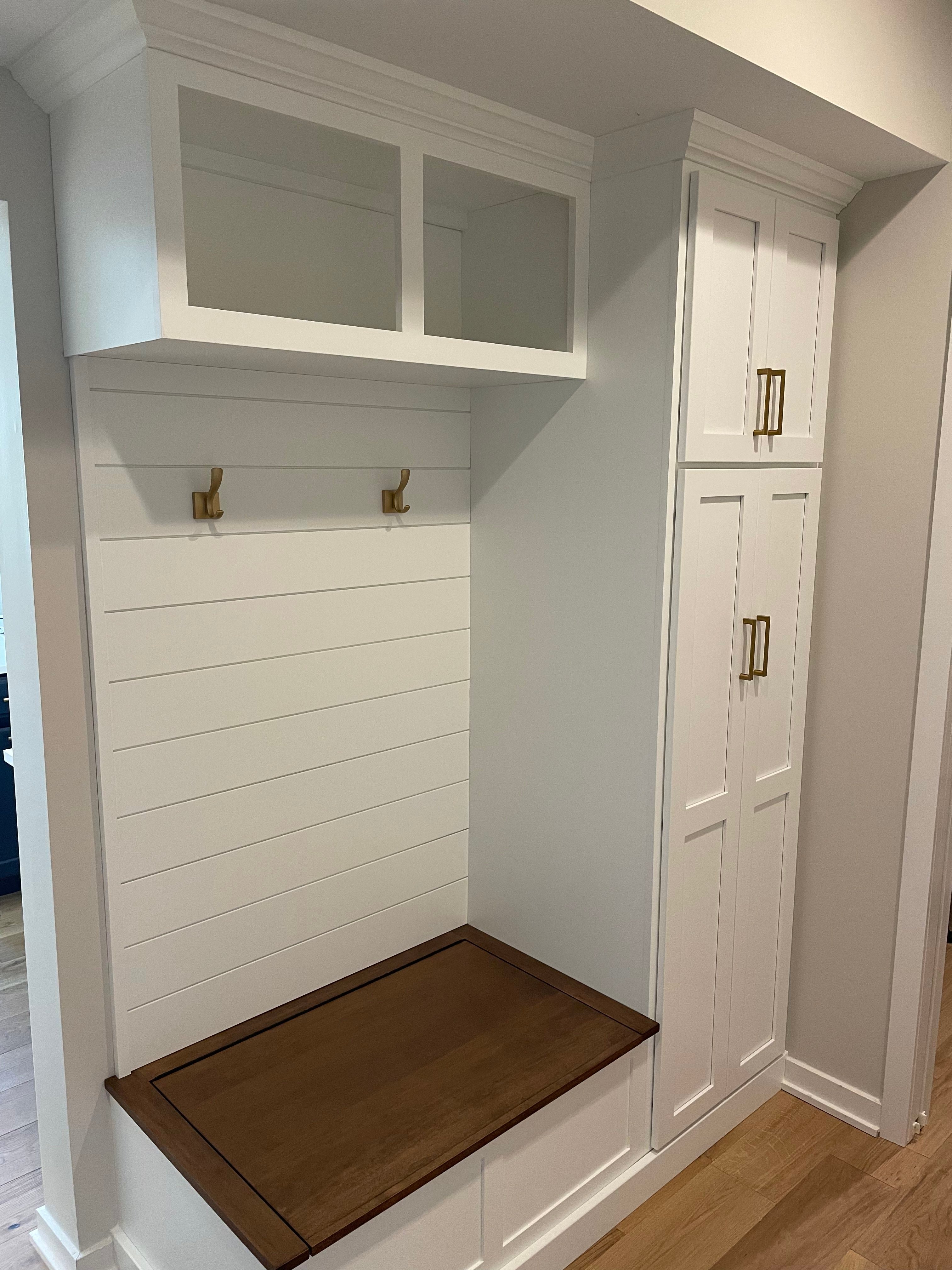 built-in mudroom cabinets