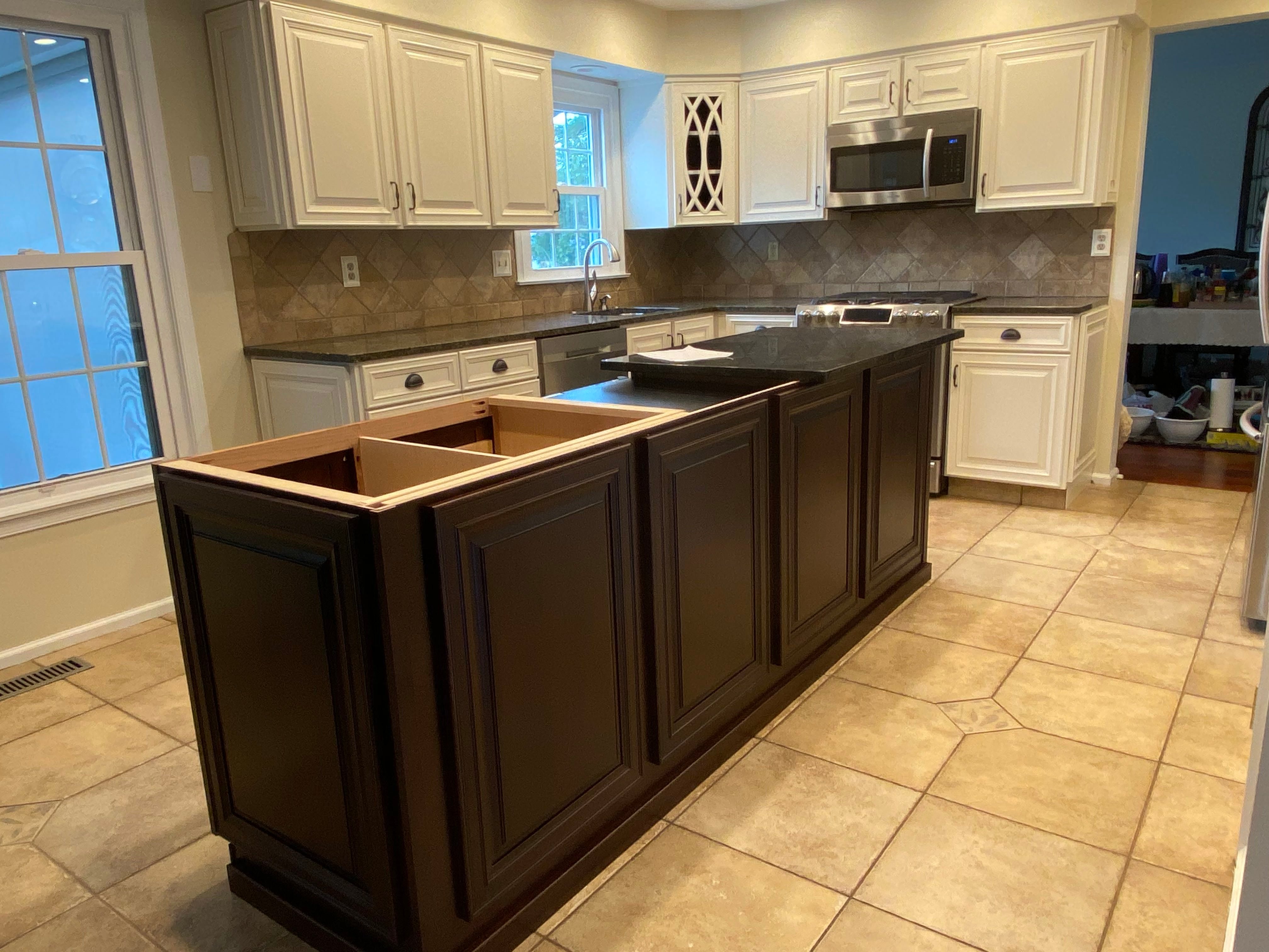 kitchen cabinet refacing project after view