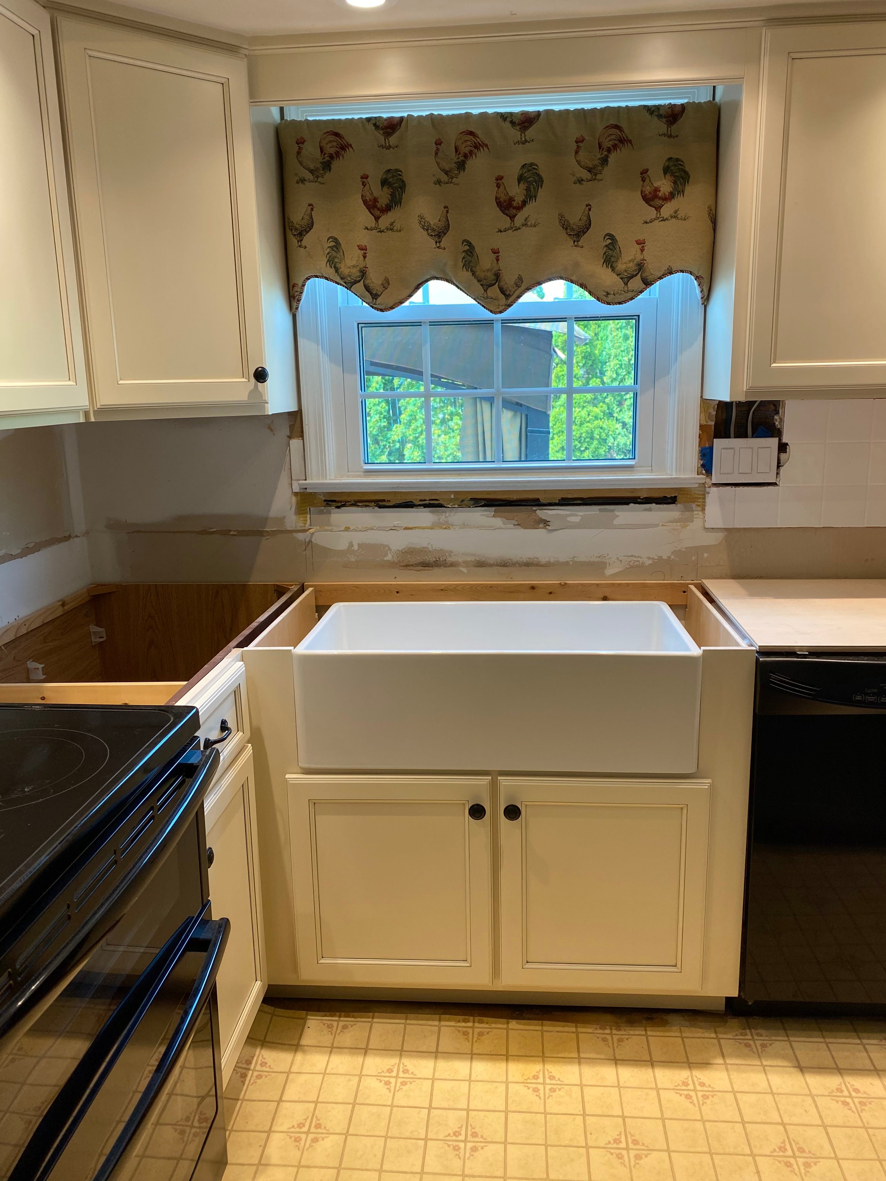 kitchen cabinet refacing project after