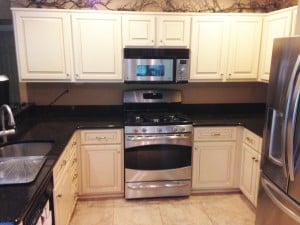 Completed transformation from oak to a brighter white kitchen!