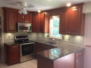 New cabinets installed after removing the soffit