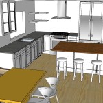 Kitchen designed with Sketchup